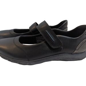 Rockport Cobb Hill Mary Jane Flats Amalie Black Leather Sneaker Shoes Size 9